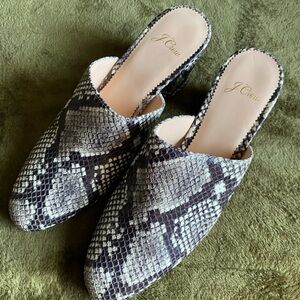 J. Crew Women's Sophie Mule in Snake Print Mules